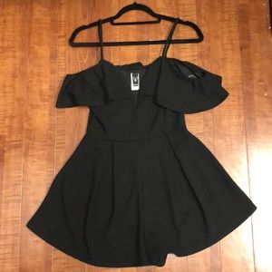 Black windsor cold shoulder romper